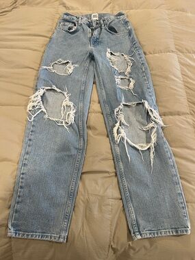 BDG Light Wash Distressed Boyfriend Jeans